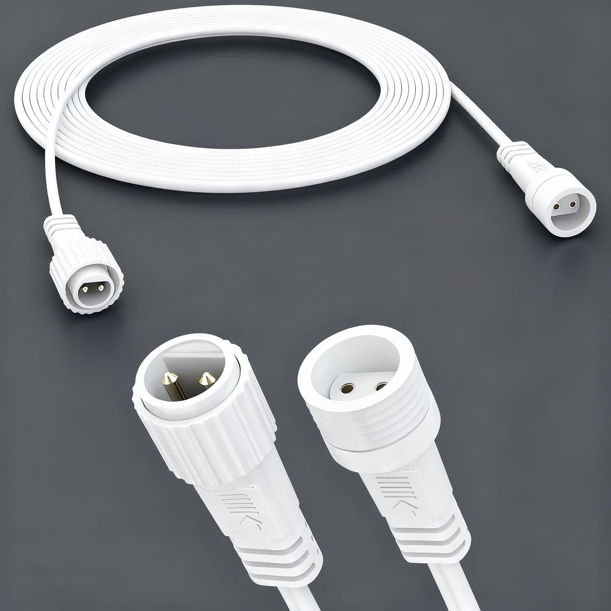 SnelShoppen - 10 m 2-Pin Waterdichte Buitenverlengkabel voor Tuinverlichting, Sfeerverlichting, Fairy Lights, Lampen en Lichtgordijnen - Perfect voor