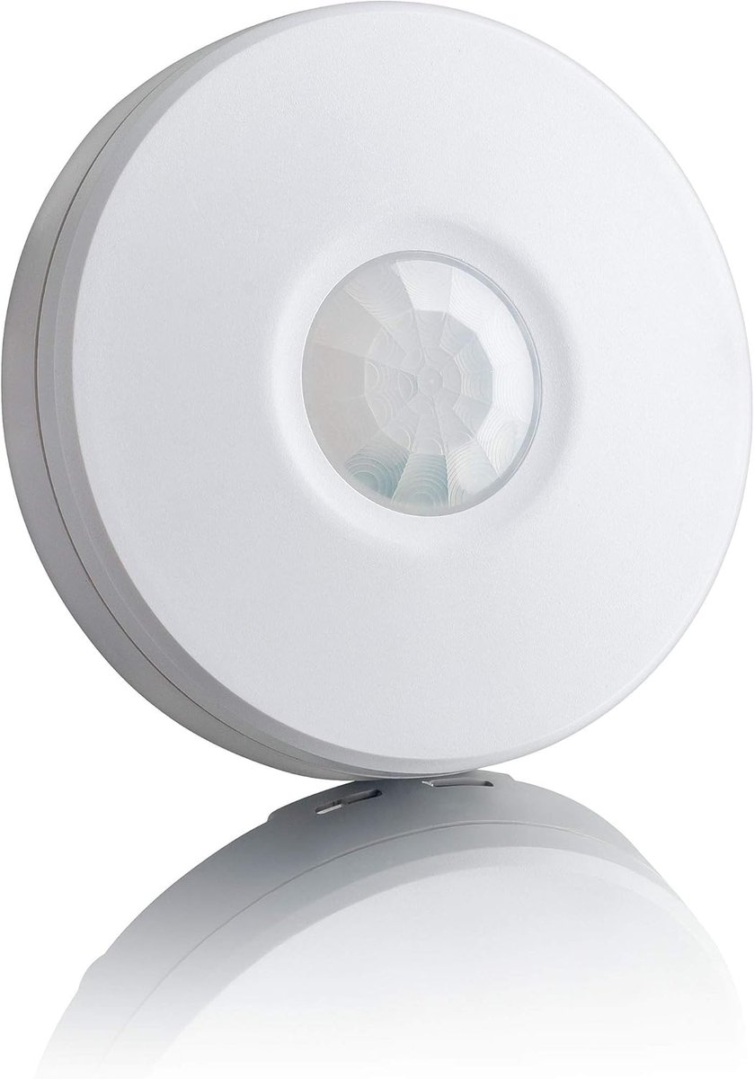 SnelShoppen - Motion Detector Buiten - 2x Beweegsensor IP65 - Programmeerbare Detectiebereik 8m/360° - Voor Plafondmontage - LED Geschikt - 3-draads -