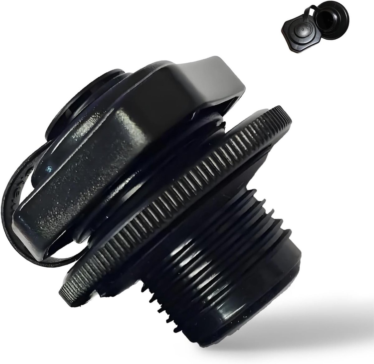 SnelShoppen - Vervangingsklep voor Opblaasbad - 23.5mm Diameter - Zwart Plastic - Ideaal voor Tuin, Camping en Feest - Geschikt voor Lay-Z-Spa en Best