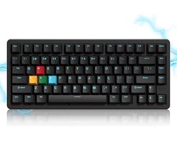 SnelShoppen - SK75 TMR Draadloos Mechanisch Toetsenbord - 75% Aluminium, RGB Creamy Gaming Keyboard, Pre-Lubed POM-Switches, 3-Modi BT5.0/2.4G/USB-C,