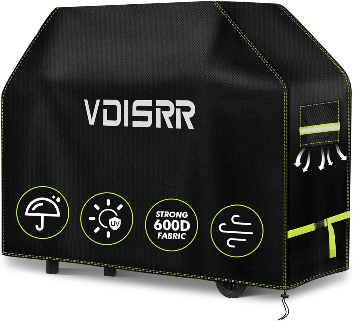 SnelShoppen - Barbecue Cover 600D Oxford, Weatherproof en Waterproof, 117 x 66 x 117 cm, Robuuste Bescherming voor Gas Grill, Tear-resistant, UV, Fade
