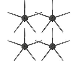 4x Zijborstel geschikt voor Roborock S7 / S7 Plus / S7 MaxV / S7 MaxV Ultra - Borstel set