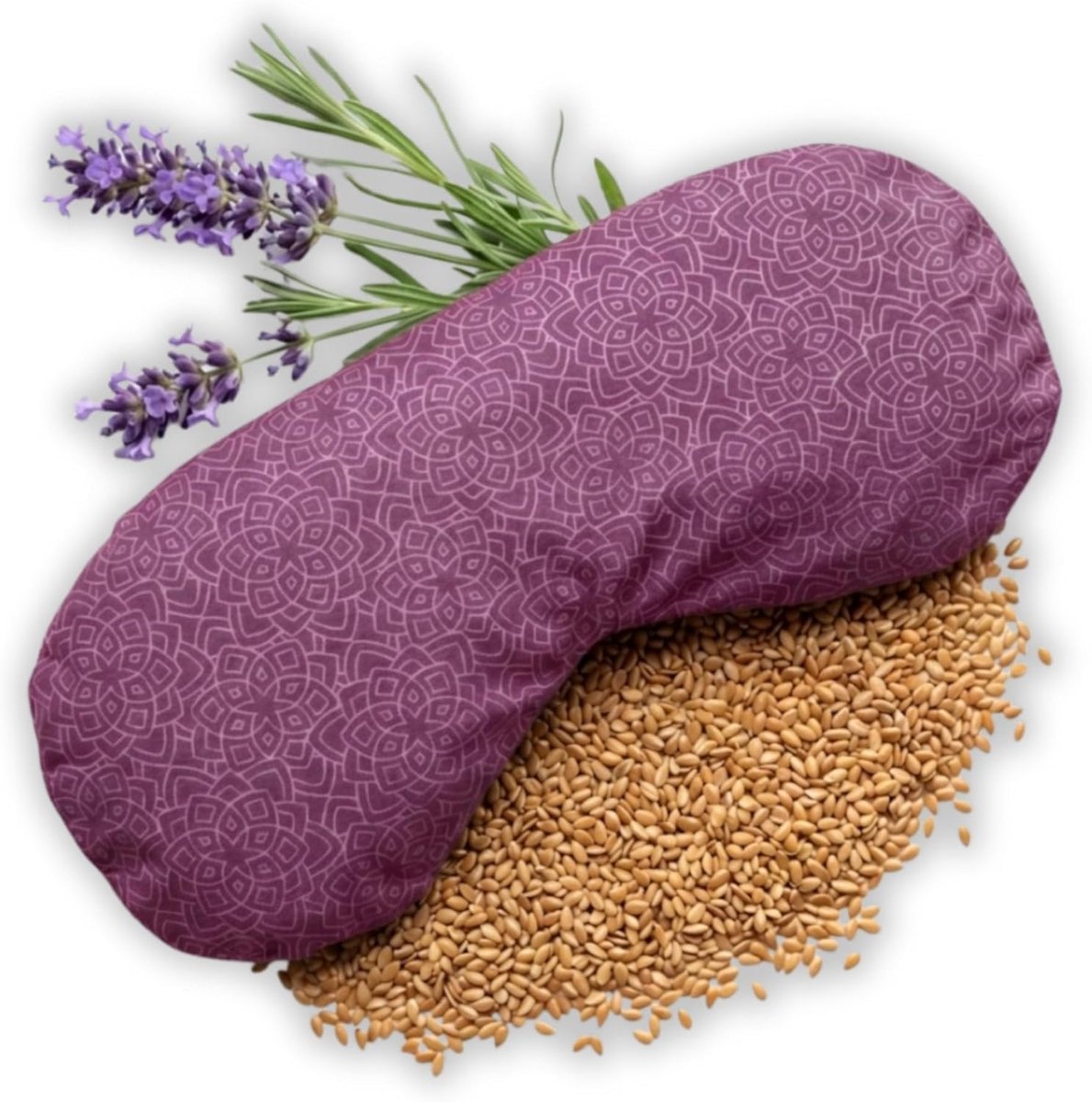 SnelShoppen - Zachte Oogkussen met Lijnzaad en Lavendelvulling, Wasbare Katoenen Cover, Ontspannende Oogmasker voor Yoga, Meditatie en Spa, Aroma Kuss