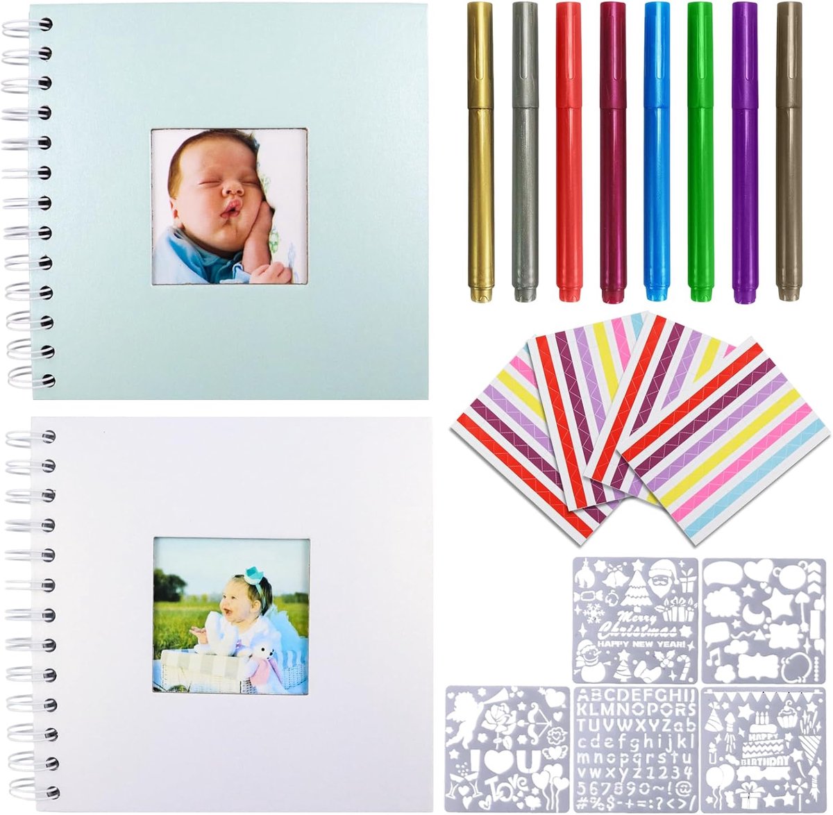 SnelShoppen - Fotoalbum 40 Pagina's om Zelf te Vormgeven, Fotoboek voor Inlijmen, Creatief Scrapbook, Perfect voor Feest, Kinderen, Herinneringen, DIY