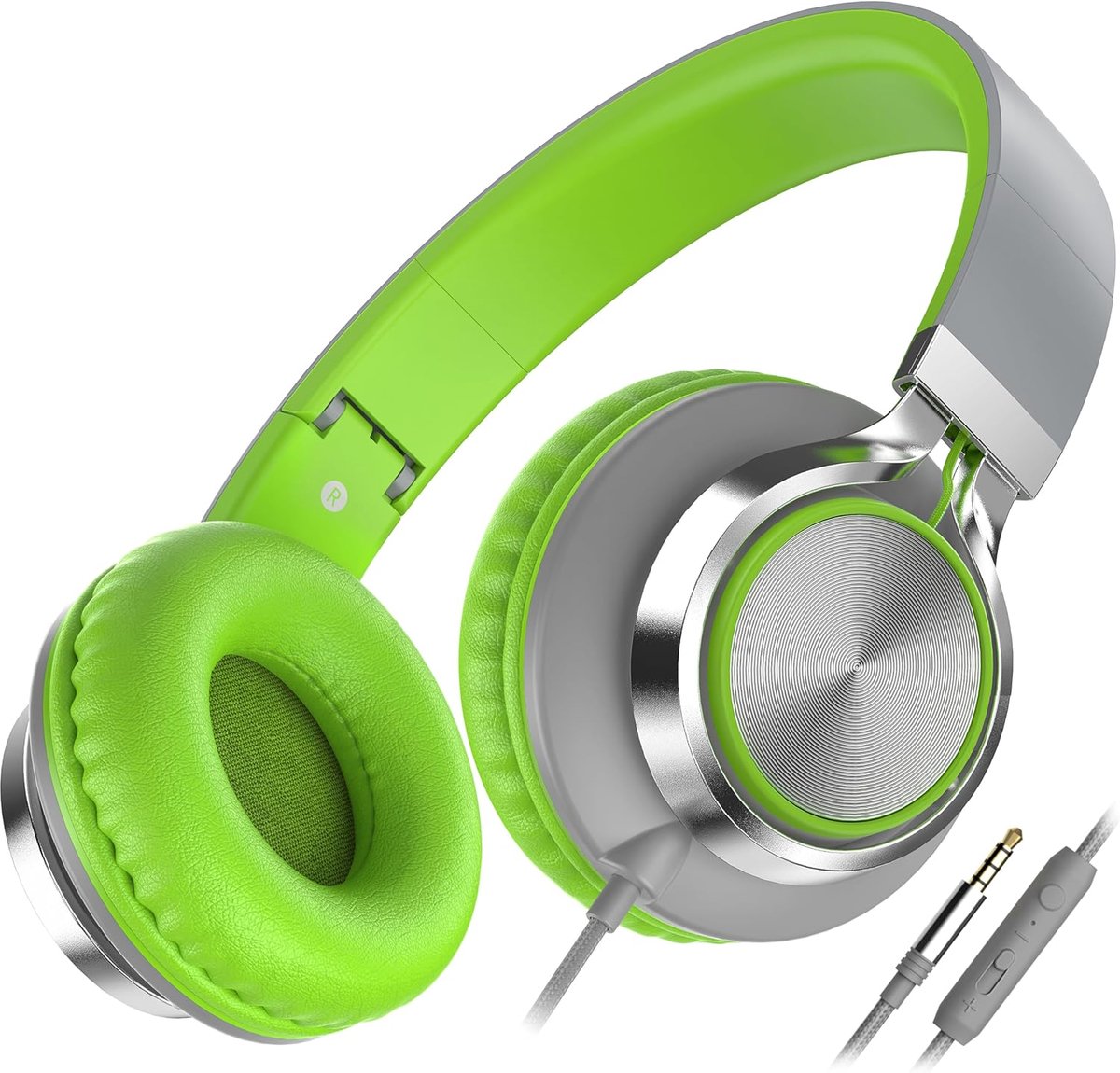 SnelShoppen - Opvouwbare Koptelefoon met Microfoon en Volumeregeling - Lichtgewicht Stereo Hoofdtelefoon voor 3.5mm Android Mobiele Telefoons, Smartph