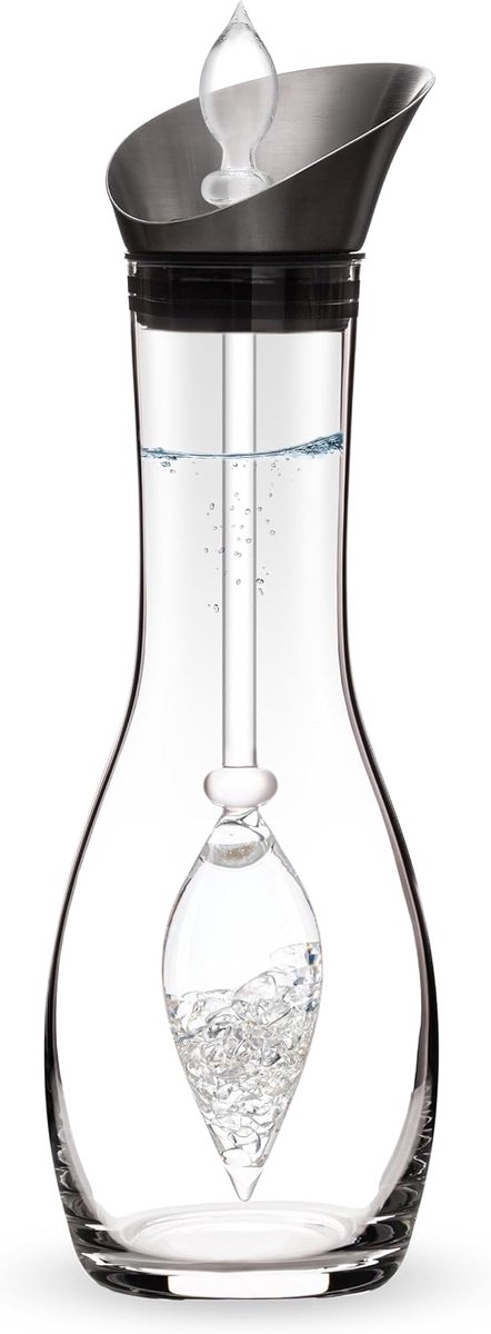 SnelShoppen - Elegante Glazen Decanter 1.3L met Diamanten voor Water en Dranken - Handgeblazen Boheems Glas, BPA-vrij, Perfect voor Feesten en Thuisge