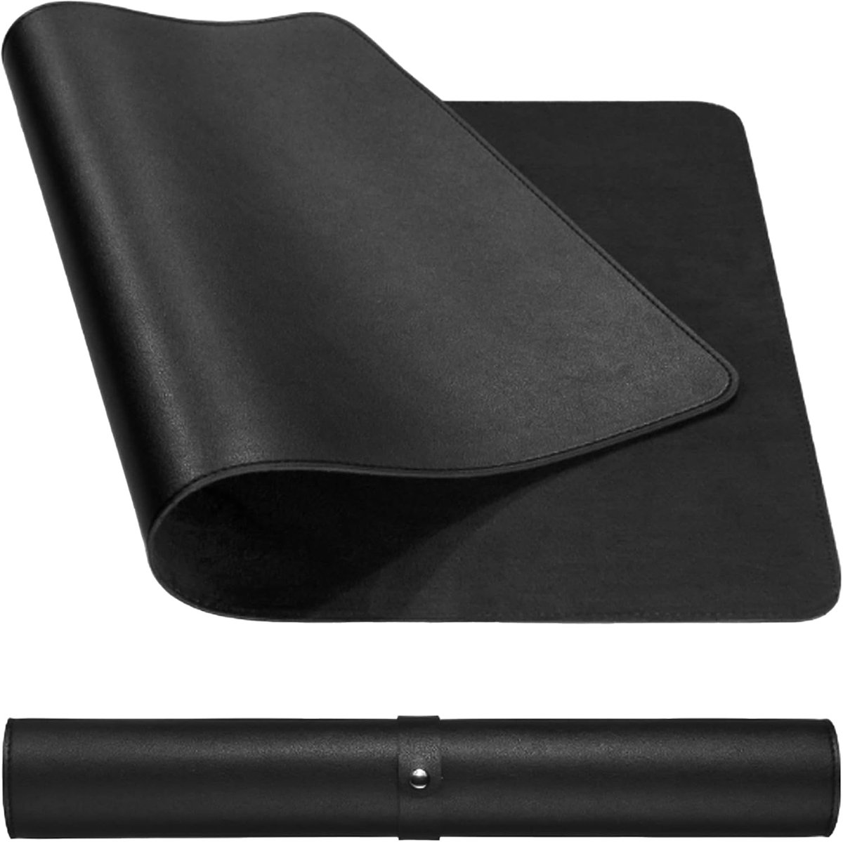 SnelShoppen - Desk Pad - Bureau Organizer - Bureau Accessoires - PU Leer - Kunstleer - 90 x 40 cm - Zwart - Perfect voor Thuiswerk en Kantoor