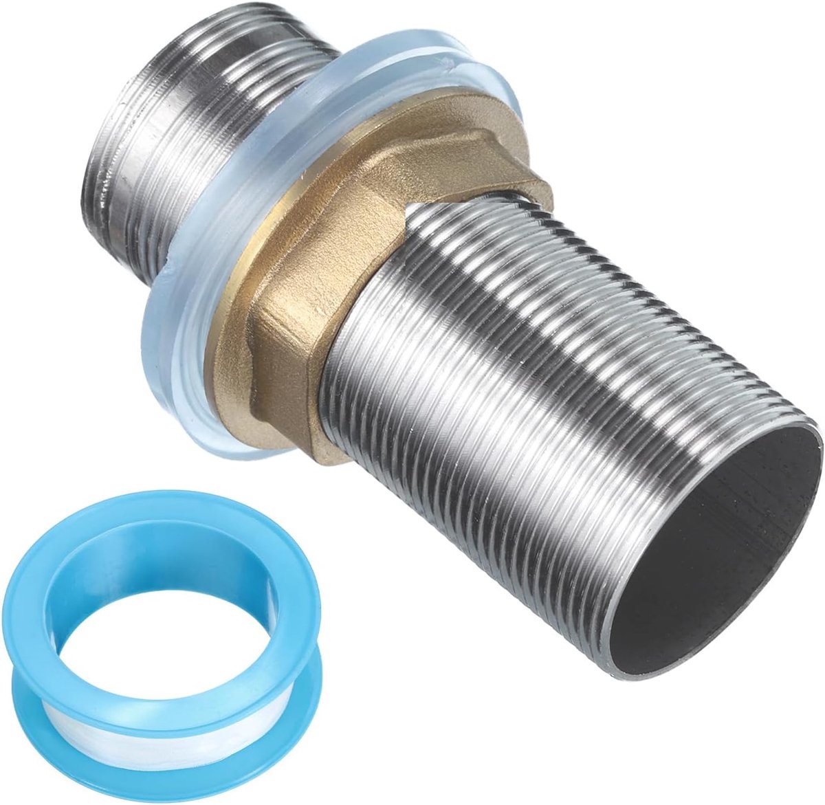 SnelShoppen - Extension Shaft voor Kraan 8 cm - RVS Draadstang met Moer en Seal - Stabiele Verlenging voor Diverse Toepassingen