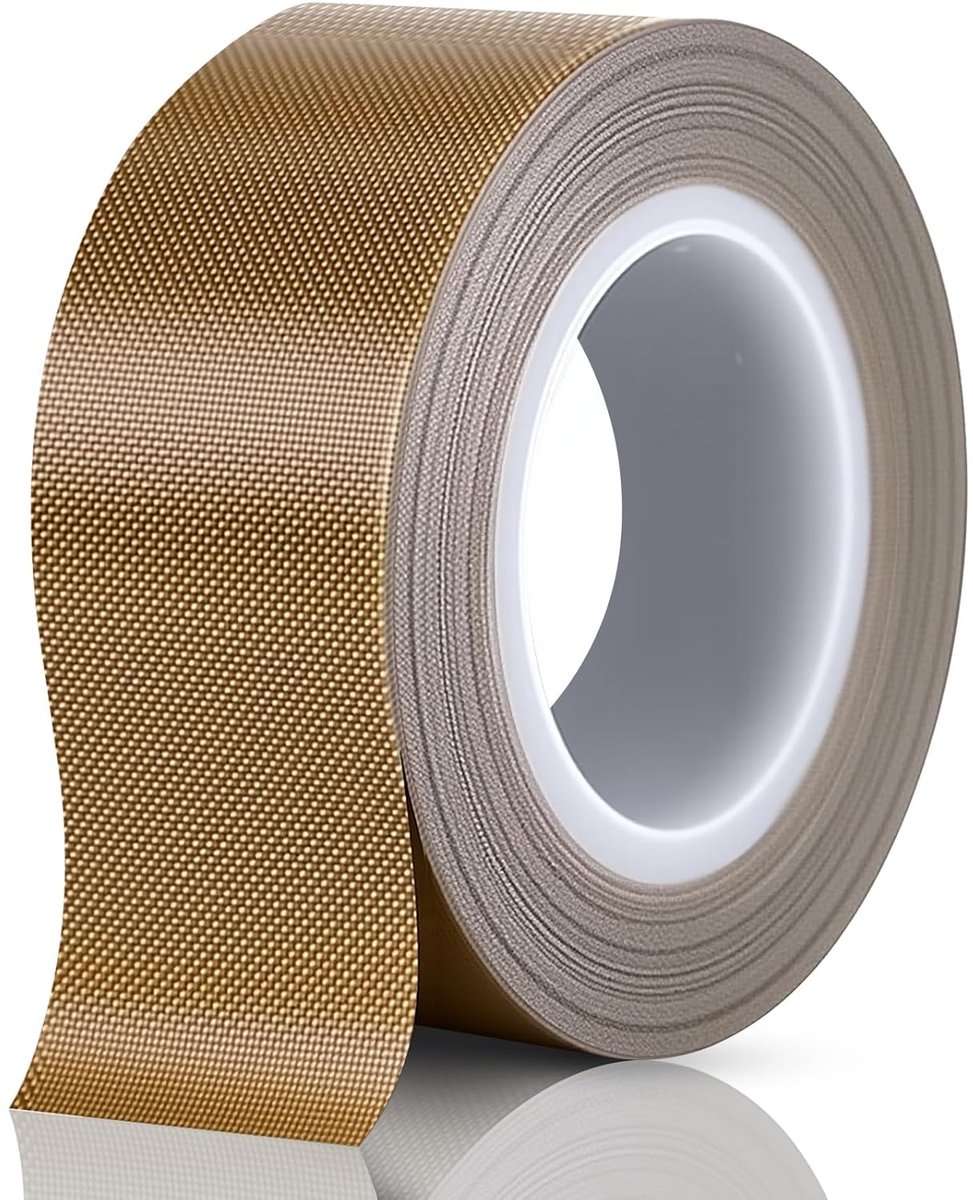 SnelShoppen - Teflon Tape 12m - Zelfklevend, Warmtebestendig, PTFE Tape 0.18mm x 25mm - Hoge Temperatuur Tape voor Diverse Toepassingen - Perfect voor