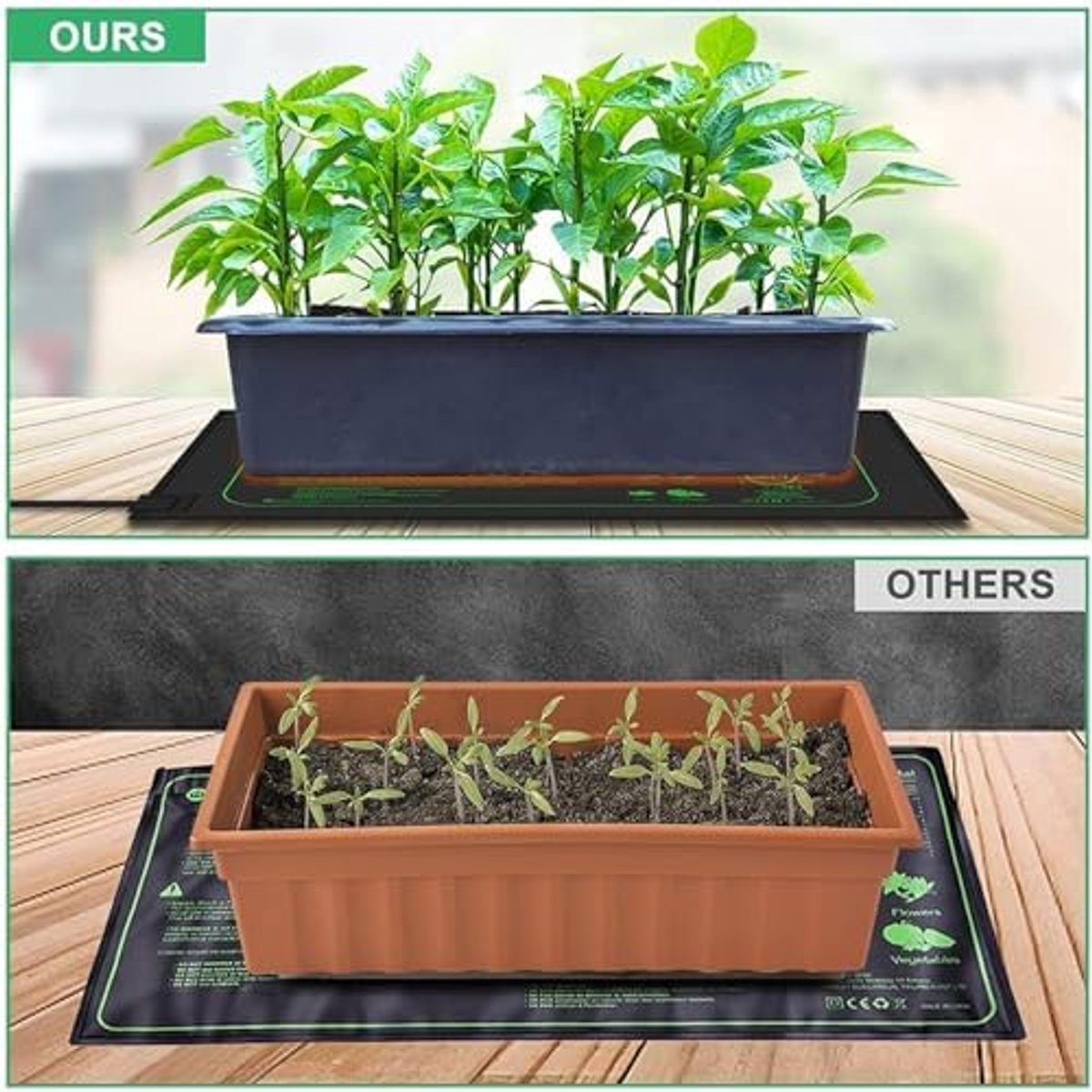 SnelShoppen - Seedling Heat Mat en Digitale Thermostaat Combo Set, Verwarmingspad voor Pla