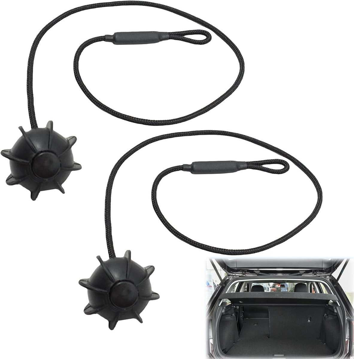 SnelShoppen - Universele Achterklep Bevestiging 2-Delig met Clip voor Golf 6, 5, 4, MK6, MK5, GTI R20 - Duurzaam Nylon en Rubber