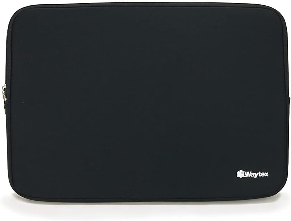 SnelShoppen - 17 inch Neopreen Laptoptas, Zacht, Zwart, Beschermhoes voor Laptop tot 44 cm, Slimme Sleeve voor Draagbaar Gebruik