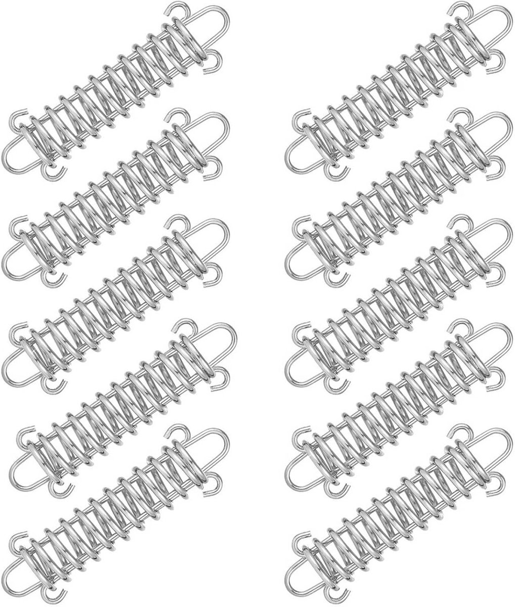 SnelShoppen - RVS Tension Spring voor Tent, Zeil en Camping - Sterke Elastische Spiraalveer - Corrosiebestendig en Duurzaam - Ideaal voor Wind- en Str