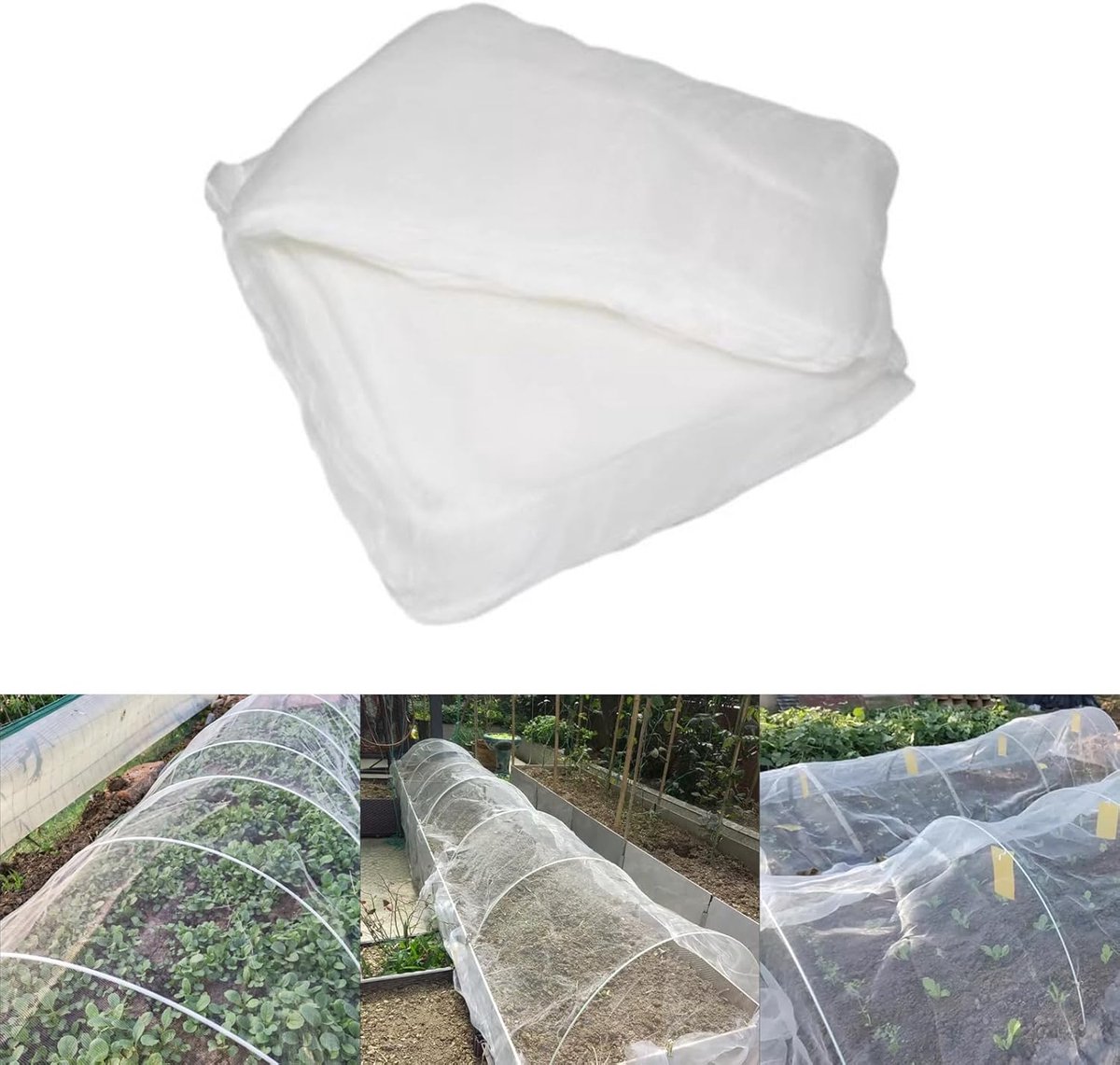 SnelShoppen - 3 x 10 m Beschermnet, Loftbed Bescherming, Insectennet, Tuinnet, Fijnmazig Groentenbescherming, Tuin, Planten, Groenten, Buitengebruik
