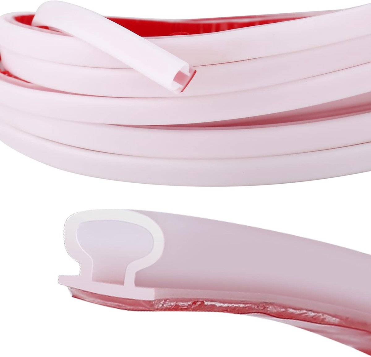 SnelShoppen - Zelfklevende Deurrubber Dichtband 10mm x 6mm x 6m - Geluidsisolatie, Waterdicht, Stofdicht - Geschikt voor Deuren, Ramen, Glazen Deuren