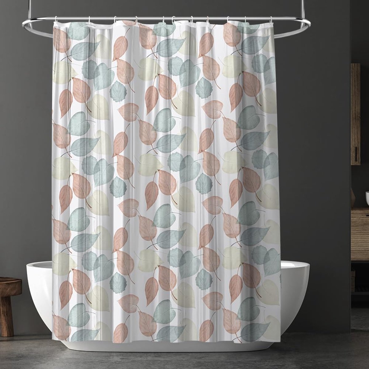 SnelShoppen - Douchegordijn Anti Schimmel, Waterproof PEVA Badgordijnen, Schimmelbestendig Badkamer Douchegordijn met 12 Haakjes, Geprint Badkuip Gord