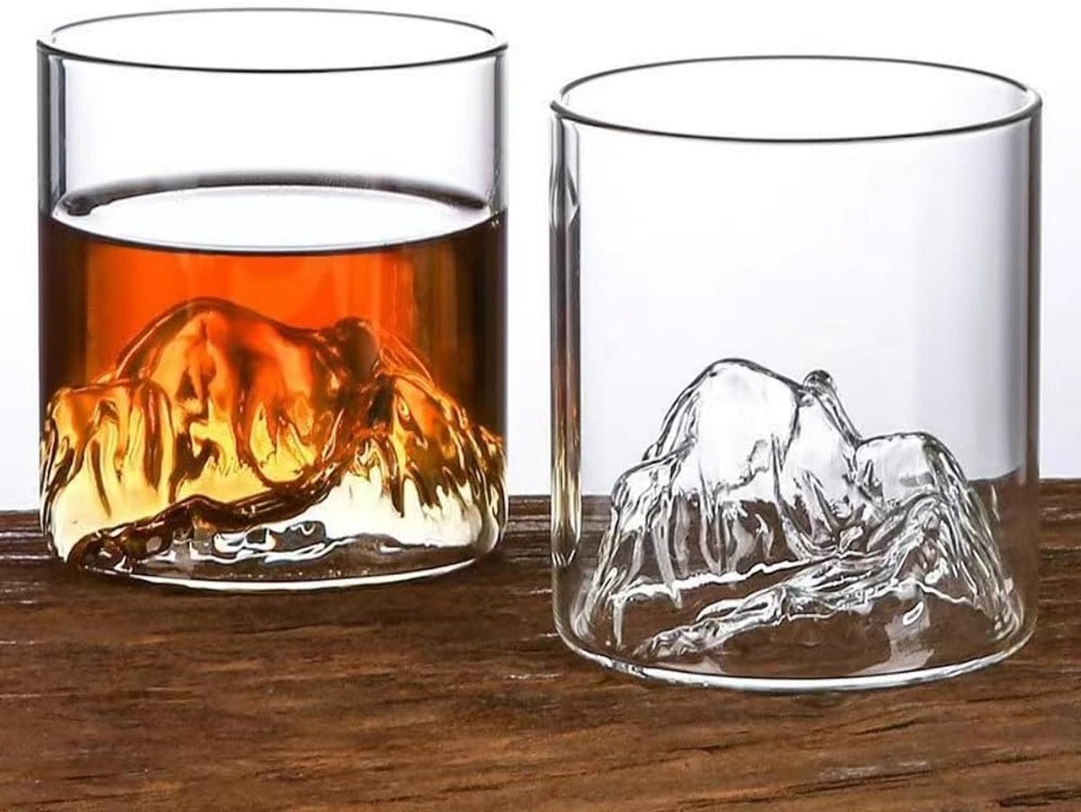 SnelShoppen - Japanese Whisky Glazen Set van 2, 12 oz Kristal Glazen voor Whisky, Cognac, Scotch, Cocktails, Rum en Bier, Heldere Kleur, Perfect voor
