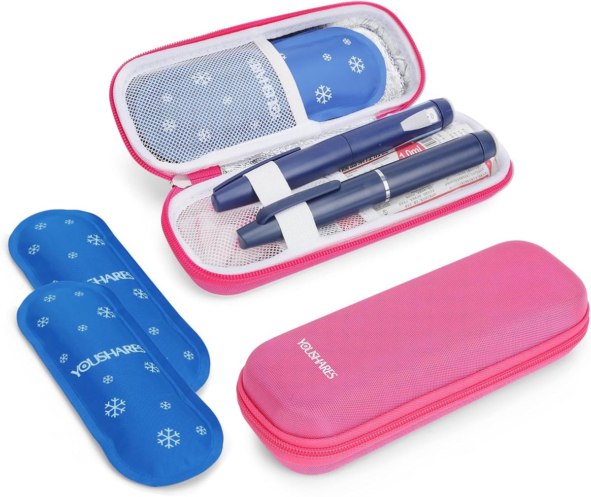 SnelShoppen - Insuline Koeltas voor Diabetici, Koeltas voor Insuline met IJszak, Reisvriendelijke Medicatie Koeltas voor Spuiten en Insulinepen, TSA G
