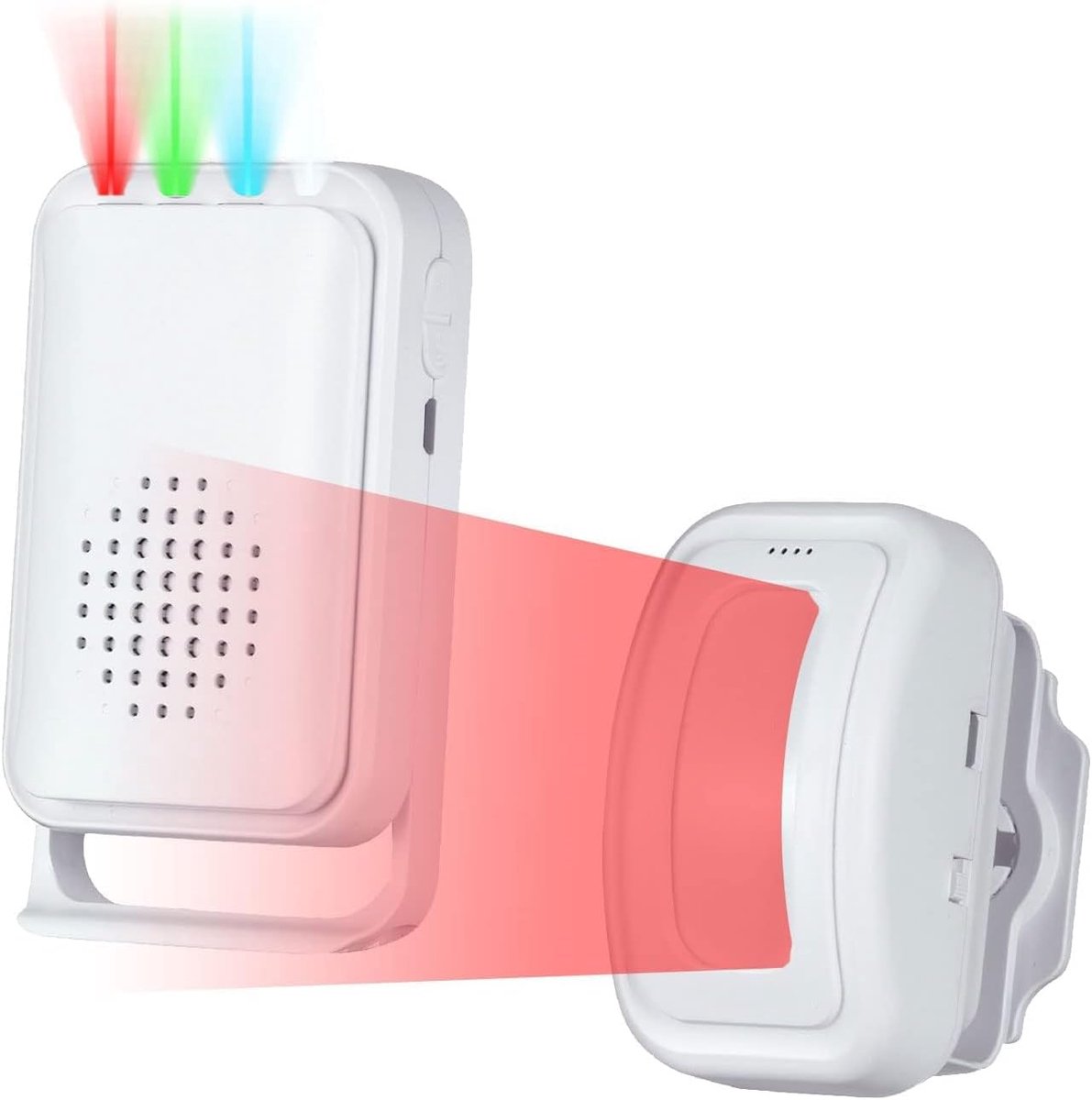Bewegingsmelder -Bewegingsmelder voor buiten -Bewegingsmelder infrarood - Draadloze bewegingssensor - Deurbel sensor- Draadloze Deurbel met Bewegingssensor – Bewegingsmelder Deurbel, Welkomstbel Winkel - 30 Melodieën - 5 Modi - LED-indicator
