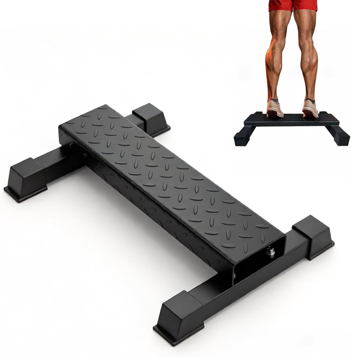 SnelShoppen - Calf Trainer, Veelzijdige Calf Lifting Bar, Antislip Massief Stalen Calf Block voor Calf Lifts, Squats, Voet Stretching en Dipping Oefen