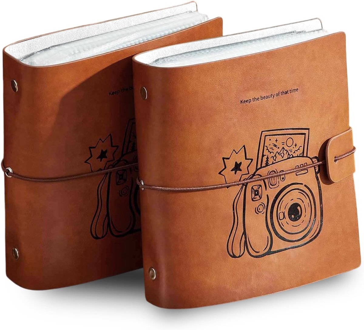 SnelShoppen - Mini Foto Album 2 Pack met 200 Compartimenten voor Polaroids & Kpop Photocard, Geschikt voor Fujifilm Instax Mini en Kodak 2x3 inch