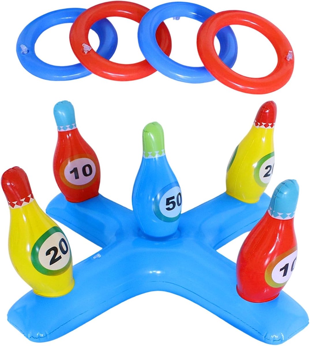 SnelShoppen - Opblaasbare Zwembad, Zomer Spelletjes, Water Speelgoed, Voor Kinderen en Volwassenen, Ideaal voor Tuinfeest, Camping, 2.5m, Kleurrijk en