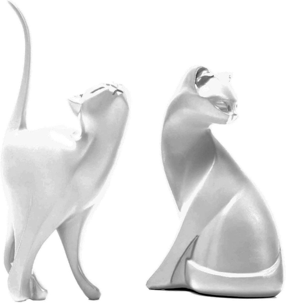 SnelShoppen - Moderne Sculptuur Decoratie voor Woonkamer, Minimalistische Kat Beeld, Decoratie voor Plank of Tafel, Perfect voor Thuis en Kantoor
