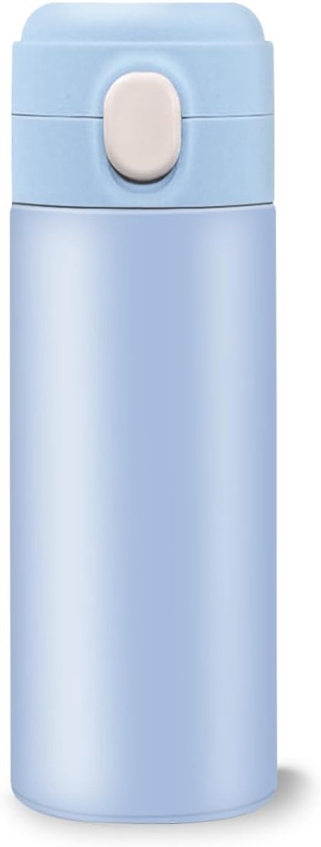 SnelShoppen - Kleine Thermosflessen Roestvrij Staal 320ml/420ml - Vacuüm Geïsoleerde Waterfles Voor Koude en Warme Dranken - BPA-vrij - Lichtblauw - P