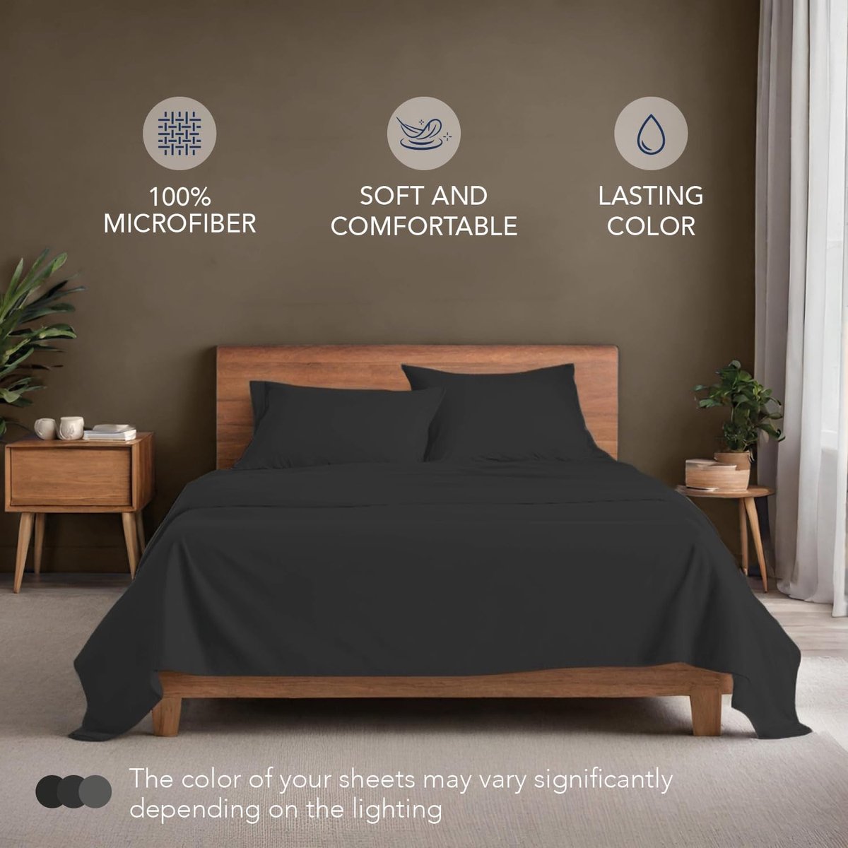 SnelShoppen - Dreamzie Beddenset 160x200 cm - 4-delig Microvezel - Hoeslaken 160x200 cm - Laken 240x280 cm - 2 Kussenslopen 50x80 cm - Oeko Tex Gecert