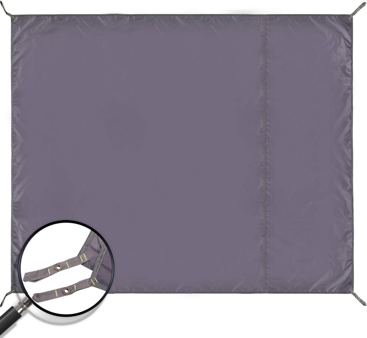 Ultralight Waterdichte Tent Tarpaulin 210 x 210 cm voor Kamperen, Hiking en Picknicks met Oogjes