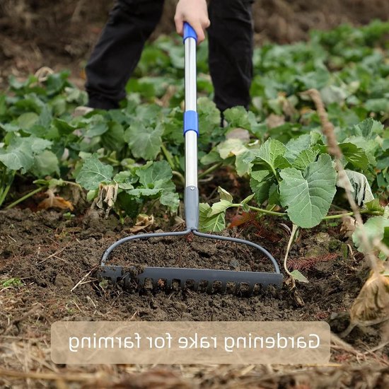 Hark met 14 tanden voor efficiënt tuinieren en grondbewerking, 180 cm lang — afbeelding 2