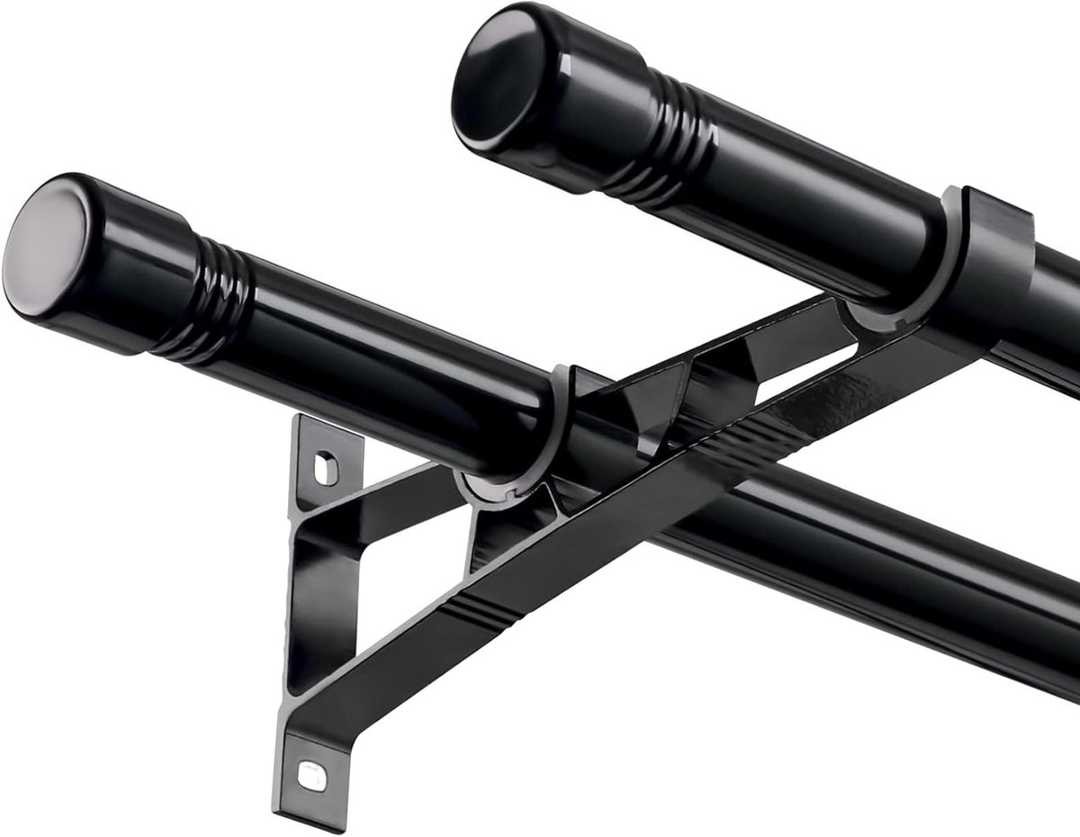 Gordijnroede 30-88 Inch - Dubbel Metaal - Uitschuifbaar - Perfect voor Blackout Gordijnen - ShopVlot