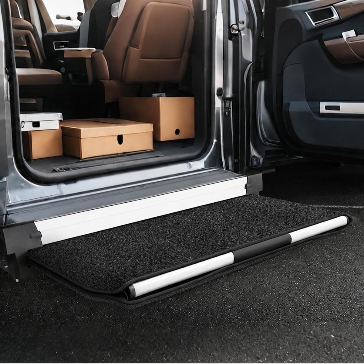 Trapmat voor camper en caravan, voetmat voor elektrische treden, 70,5 x 26 cm, antislip beschermmat voor optimale veiligheid en comfort