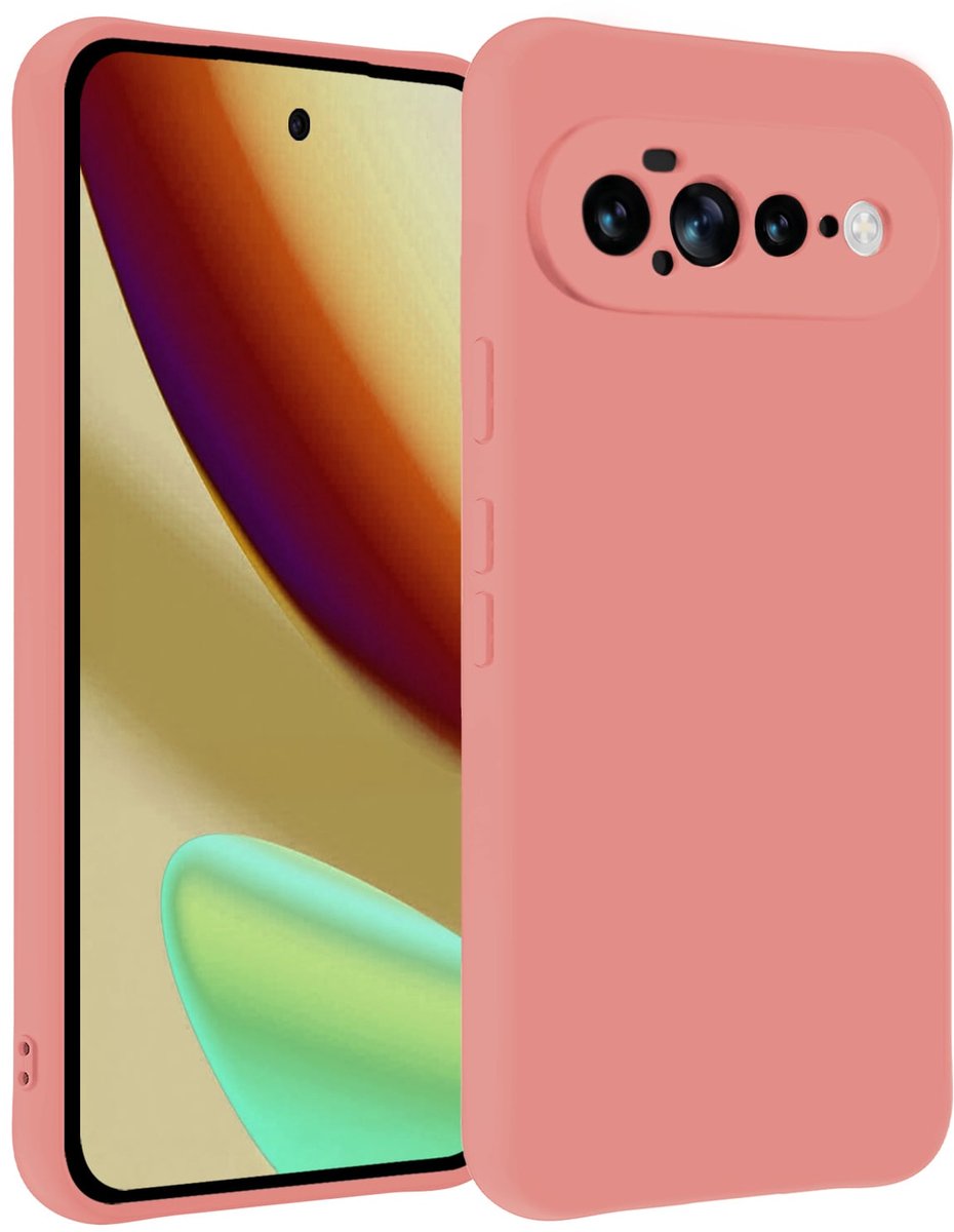 Hoesje - Geschikt voor Google Pixel 11 Pro XL - Sterk & Shockproof - Hoes Cover - Siliconen Case - Telefoonhoesjes - Lichtroze