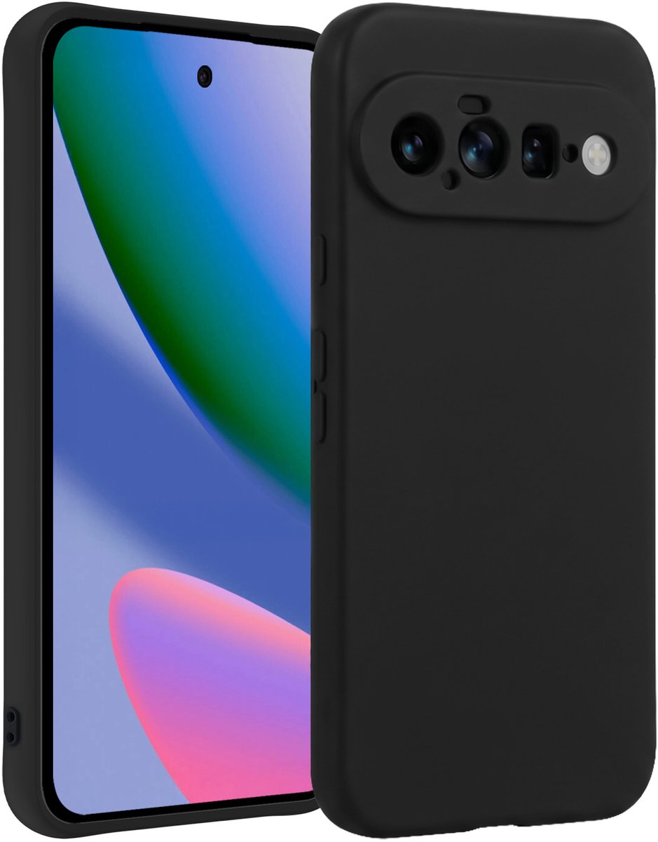 Hoesje - Geschikt voor Google Pixel 11 - Sterk & Shockproof - Siliconen Case - Hoes Cover - Telefoonhoes - Zwart