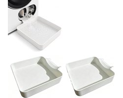 2 Stuks Afvoerbak voor Wasmachines - Lekbak voor Wasmachines - Wasmachine Opvangbak - Eenvoudige Installatie - Voor Wasmachine en Vaatwasser - Voor Kelders, Appartementen, Stacaravans, Garages en Huurwoningen - Wit