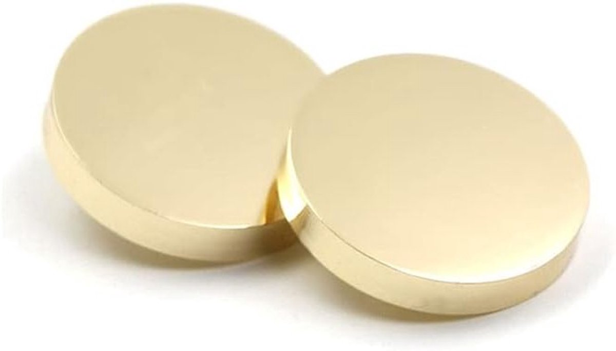 Vijf Stuks Knopen met Metalen Schacht voor Kledingdecoratie en Creatieve Handwerken - Goud 15 mm