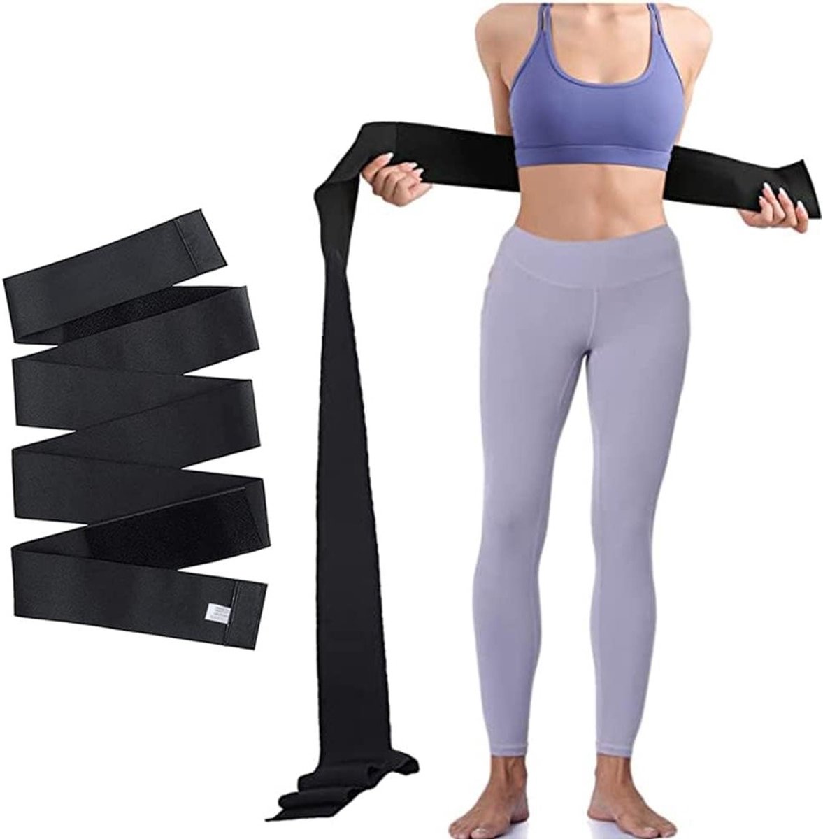 Effectieve Taille Trainer voor Vrouwen - Buikband voor Lichaamsvormer, Workout en Herstel na de Zwangerschap, Zwart 4M