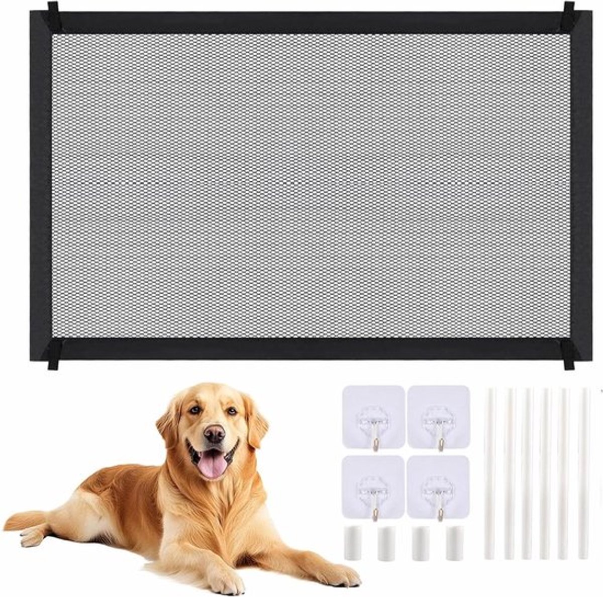 Veiligheidshek voor kinderen en huisdieren 110x72 cm zonder boren