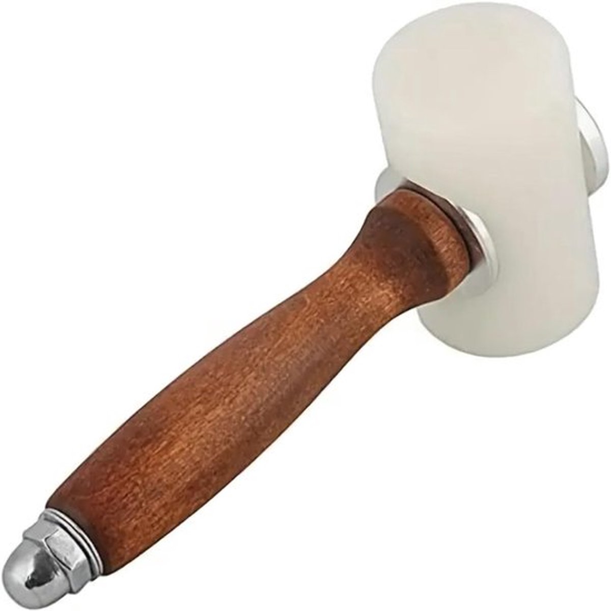 Carving-hamer met houten handvat en nylon-hamer voor lederen stempelen en naaien - Ambachtelijk gereedschap voor het snijden van koeienhuid - Duurzaam en handig
