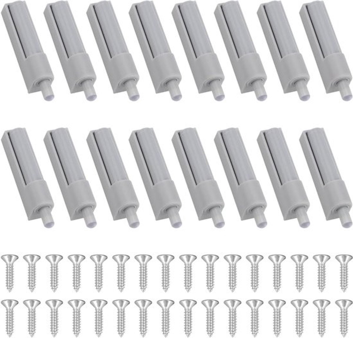 16 stuks Deurdempers met softclose voor Kastdeuren - Inclusief Schroeven - Achteraf in te bouwen - Kastdeuren dempen voor Kantoren en Keukens