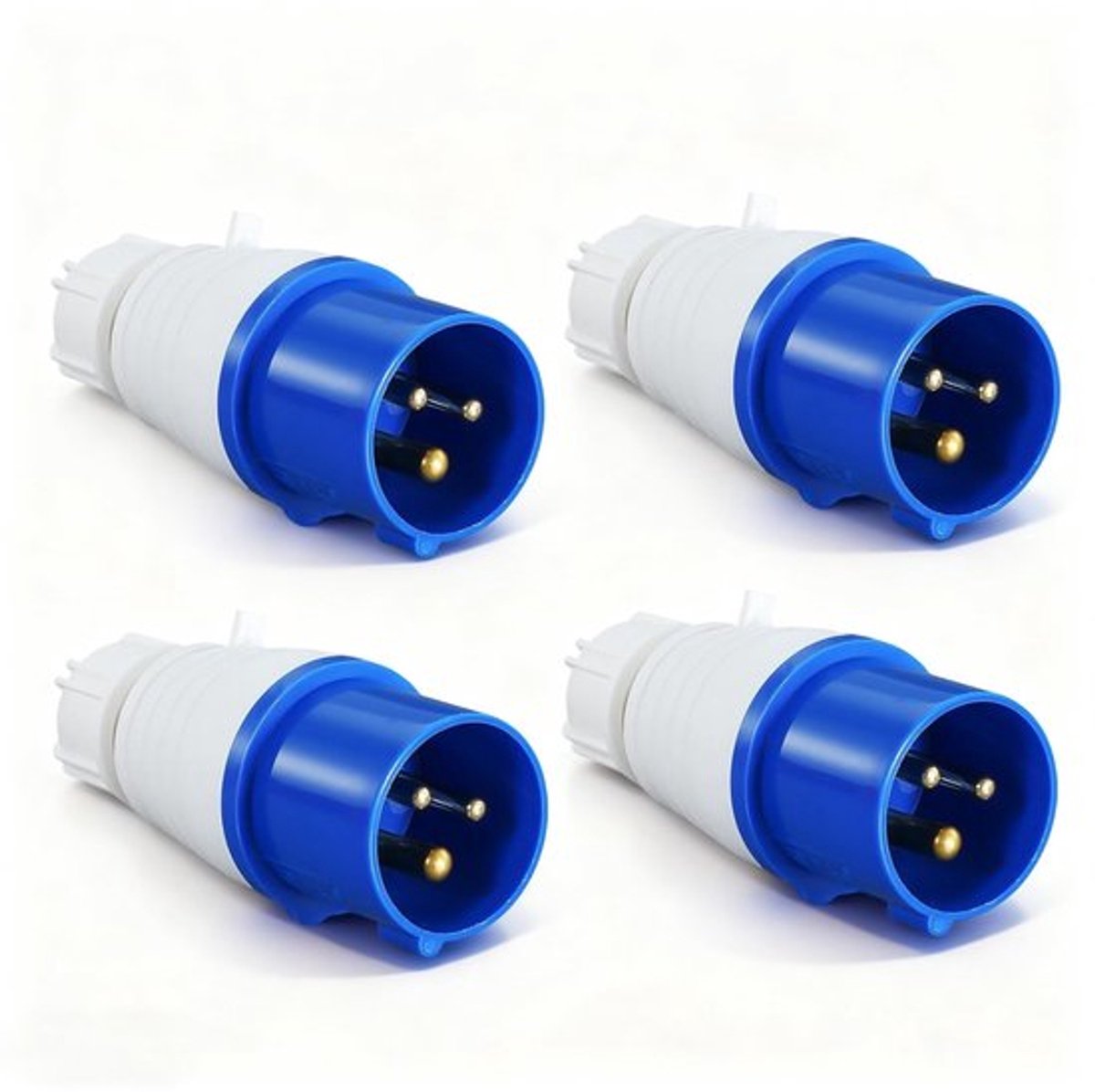 Waterdichte Industriële Stekker 4 Stuks, 3-Pin 16A Vervangende Stopcontacten voor 220-250V Toepassingen