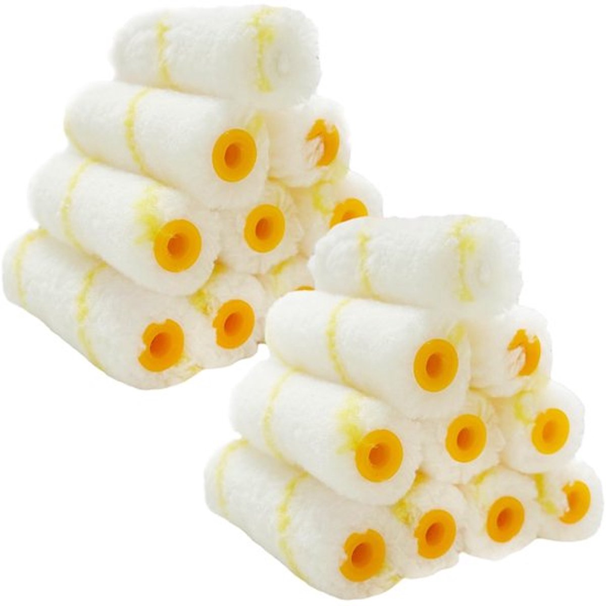 Verfroller Set van 20 - Mini Verfroller - Lamsvachtroller - Radiatorroller - Kunstvezel - 10 x 3 cm - Schilderroller