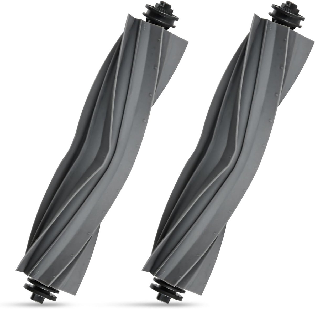 SnelShoppen - 2 Stuks Hoofdborstel Accessoires voor Robotstofzuiger - Rubber Borstels voor Dreame X40 Ultra/L10s Pro/D10 Plus Gen 2 - Vervangingsonder