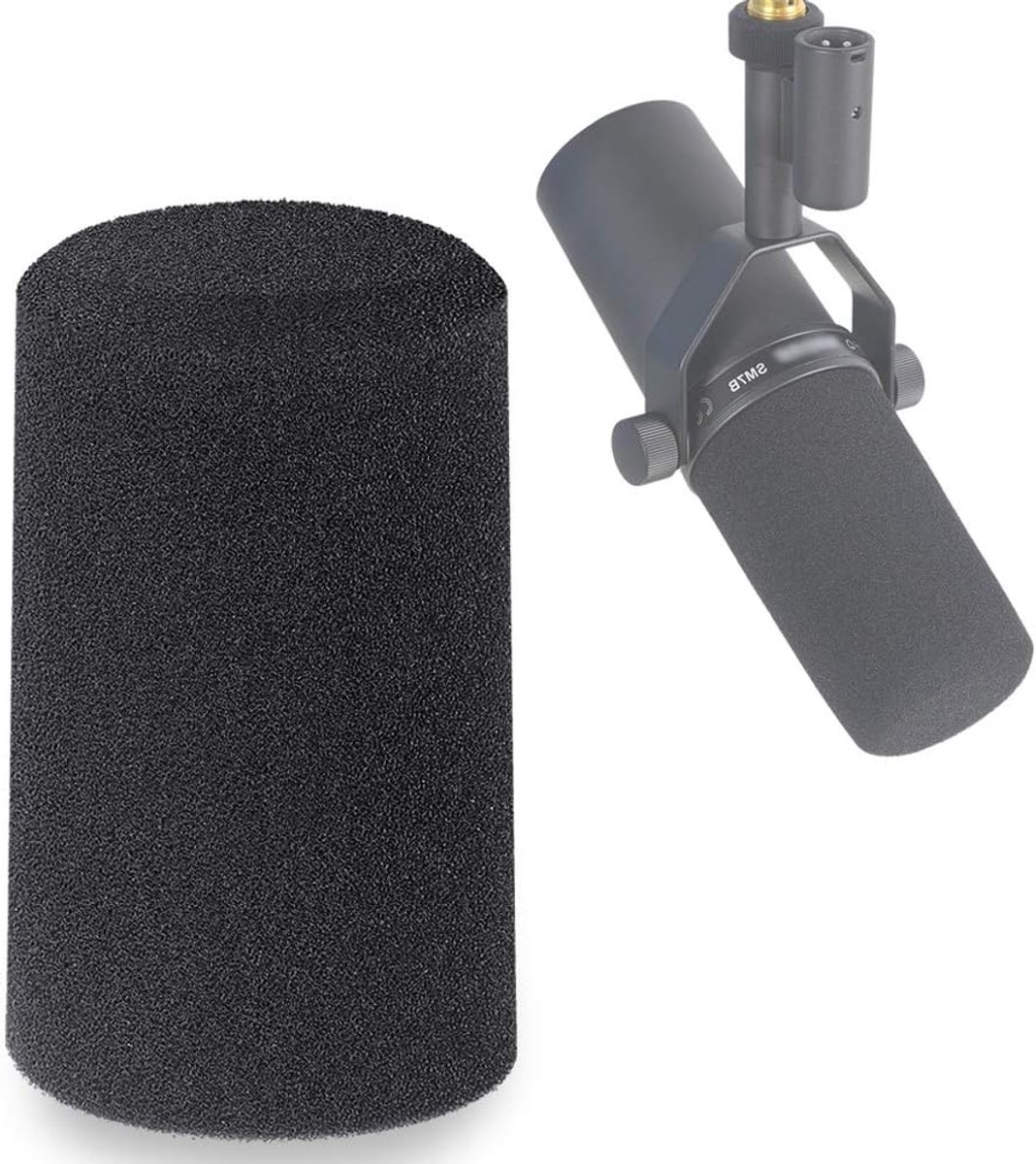 SnelShoppen - Professionele Pop Filter Schuim Cover voor SM7B Microfoon - Windscreen Windshield - Blokkeert Plosives - Perfecte Compatibiliteit - Hoog
