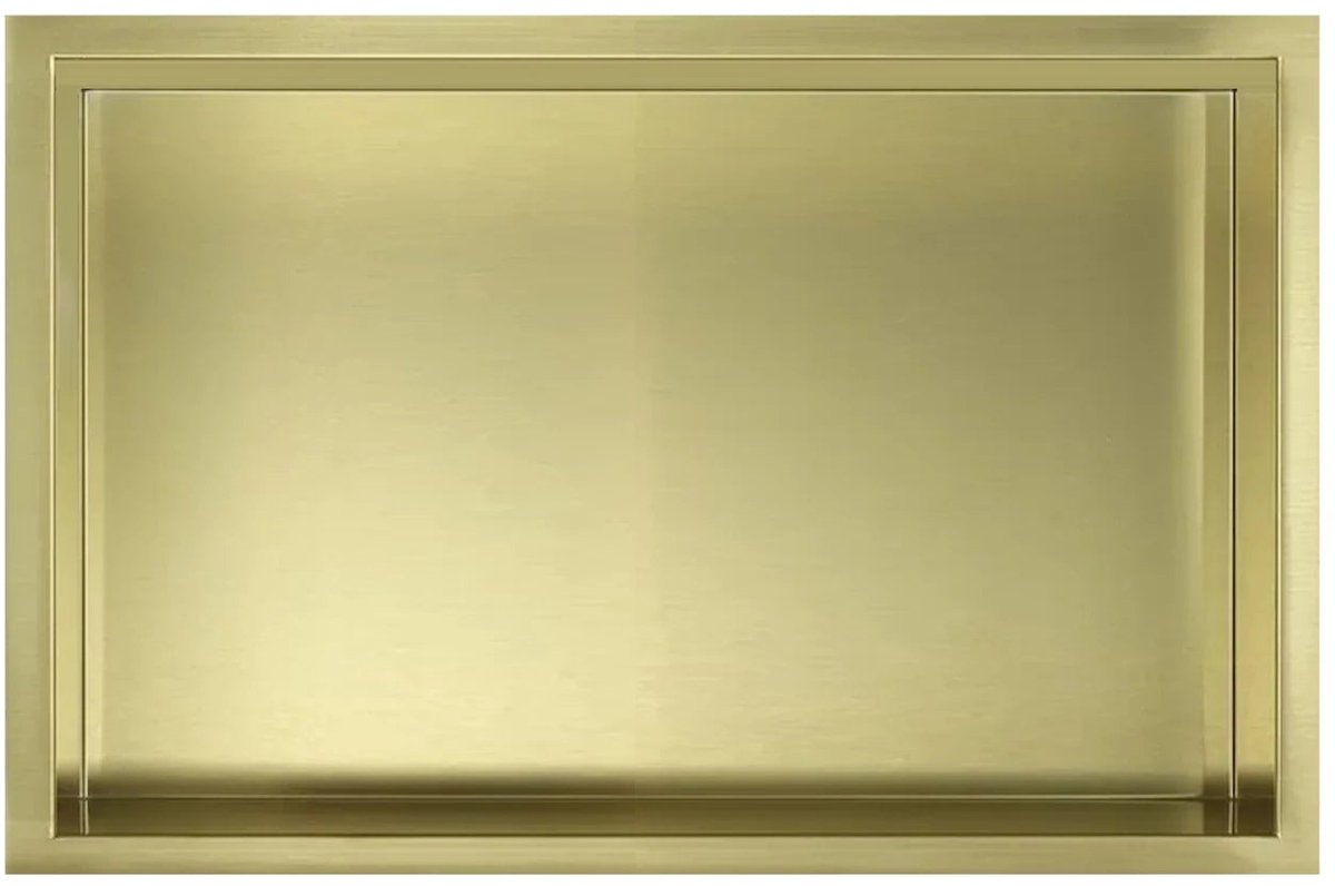 DutchLine - Inbouw Nis - Niet betegelbaar - 300x600x100 – Geborsteld messing Goud