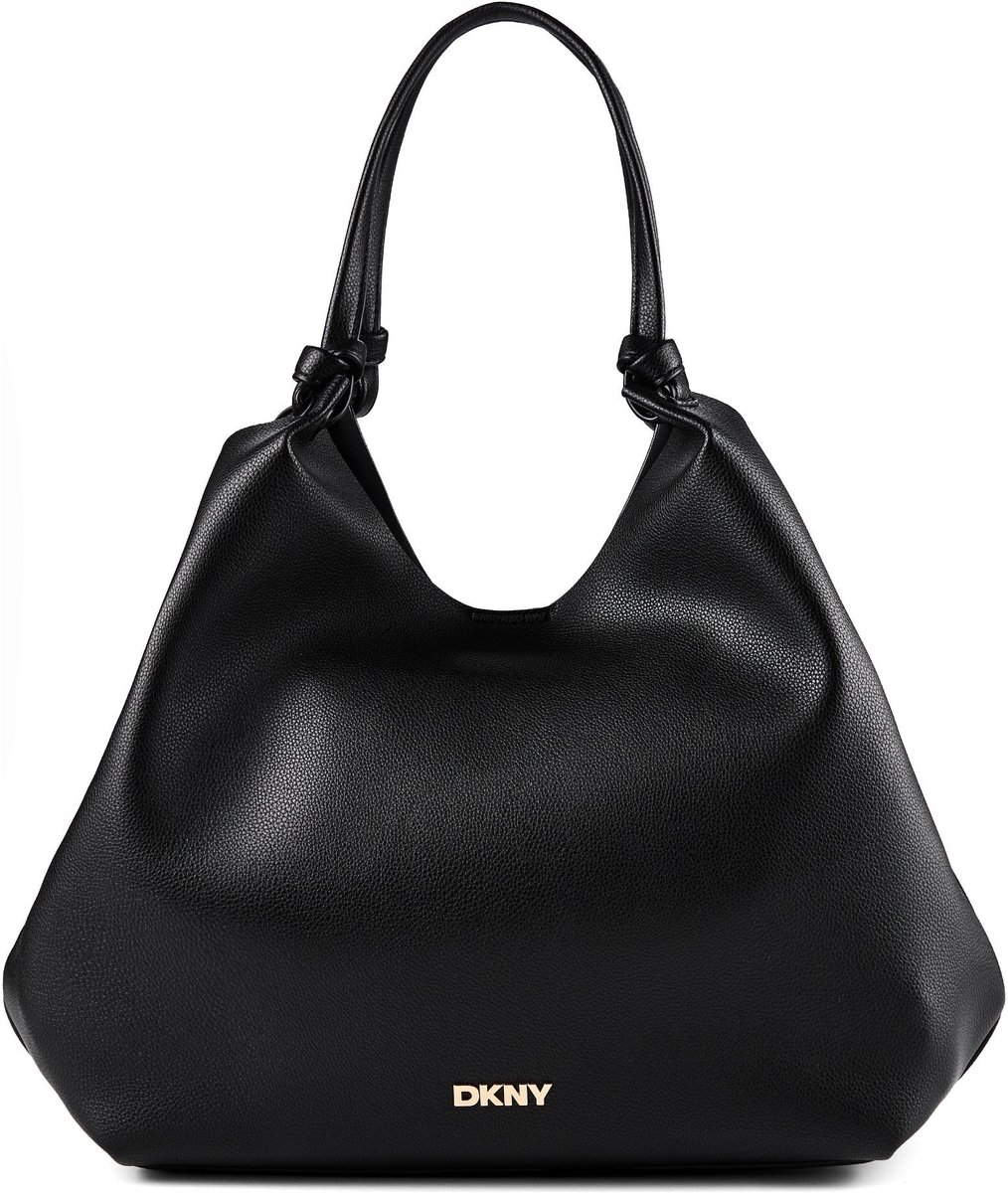 DKNY handtas schoudertas Paula Tote Bag Blk / Gold zwart