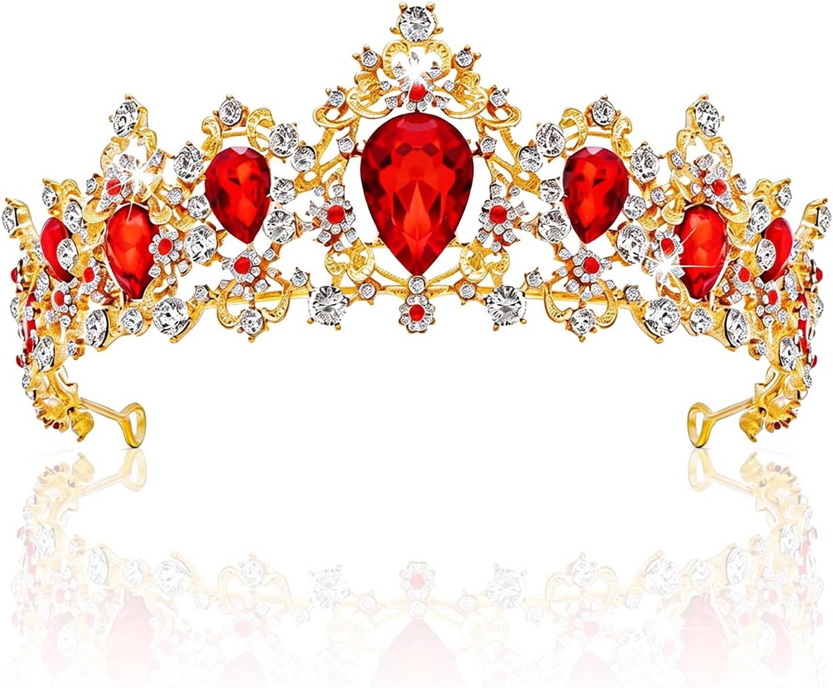 Elegante Kristallen Kroon in Retrostijl voor Bruiloft, Verjaardagsfeest en Carnaval - Perfect voor Prinsessen Kostuums en Feestelijke Gelegenheden
