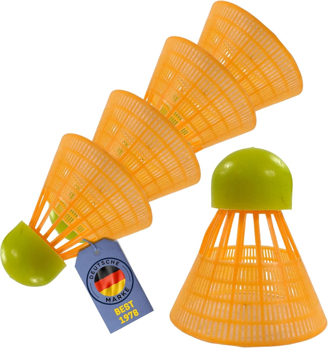 SnelShoppen - Speed Shuttle Set - Hoge Snelheid Nylon Shuttlecocks voor Badminton - Duurzame Shuttle's voor Indoor en Outdoor Competities, 6 Stuks