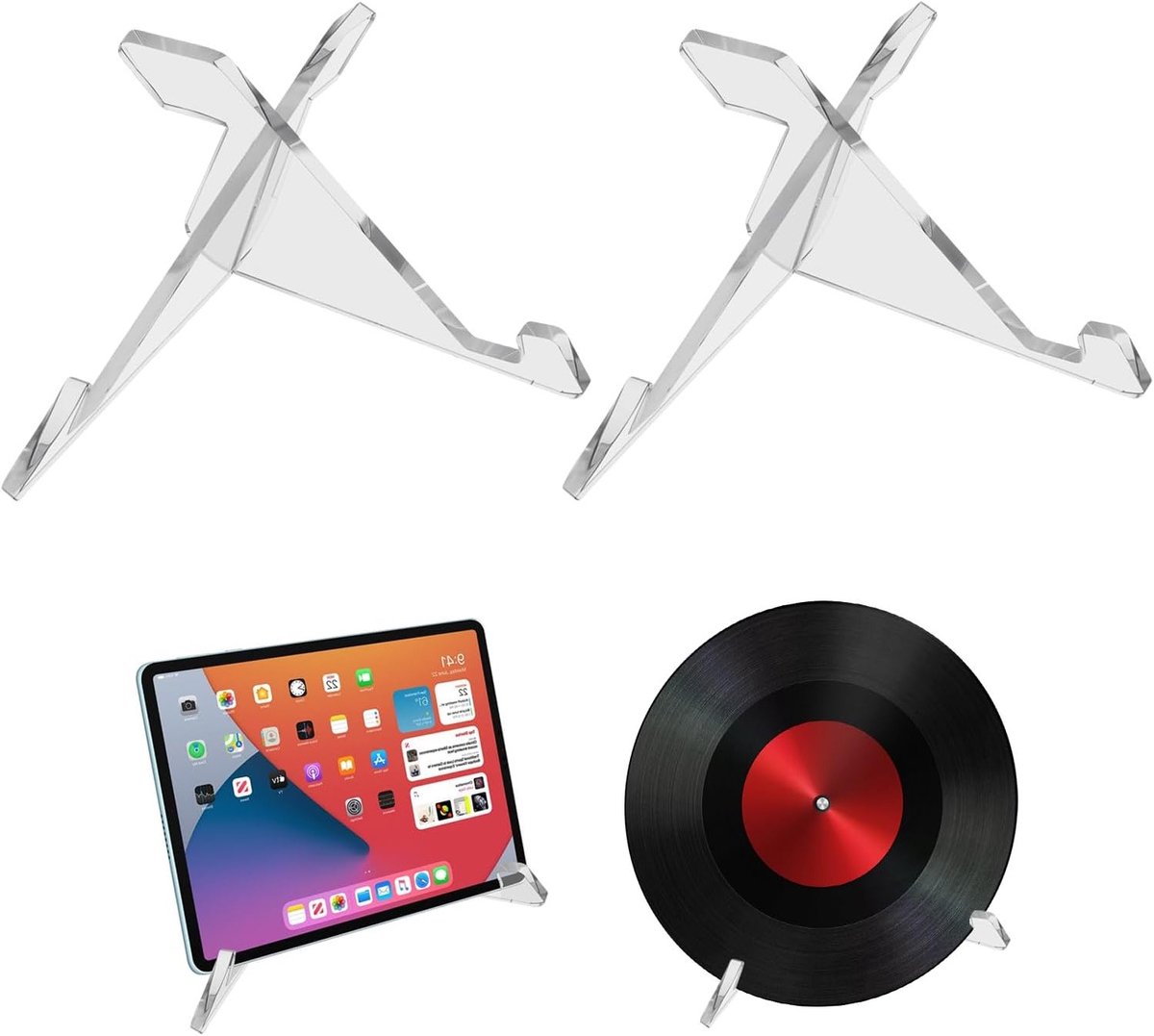Vinyl Platen Wandbeugel, Verwijderbare Transparante Planken voor Vinyl Albums, Foto's en Tablets, Ideaal voor Thuis Decoratie en Organisatie